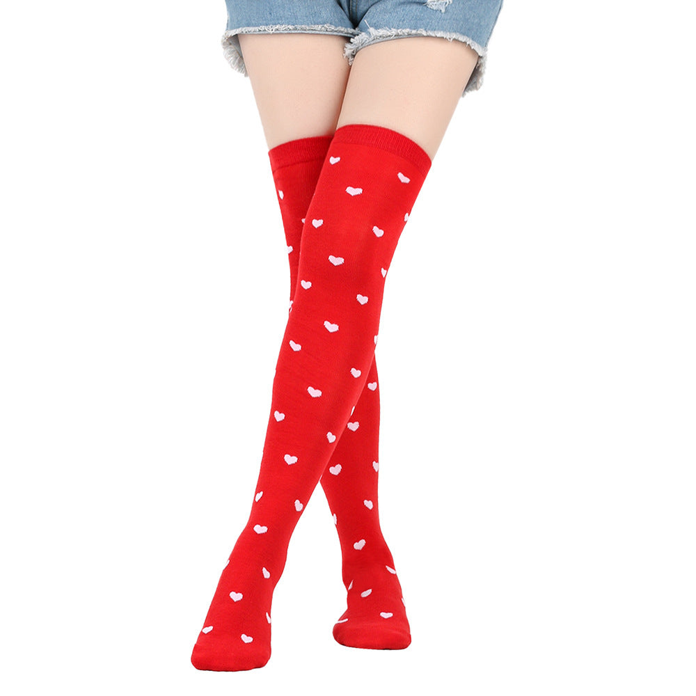 Chaussettes hautes de fête à lèvres rouges (5 paires)