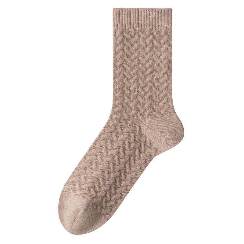 Chaussettes quart de coton pur (3 paires) - Chameau - EU40-45 (US7-11) - image 4
