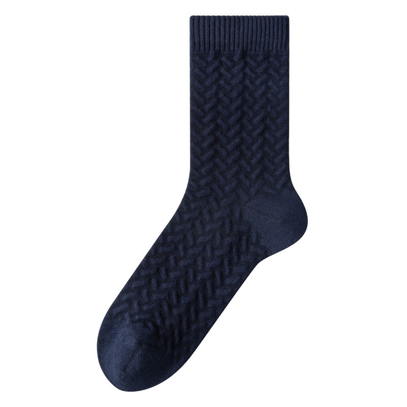 Chaussettes quart de coton pur (3 paires) - Bleu marine - EU40-45 (US7-11) - image 7