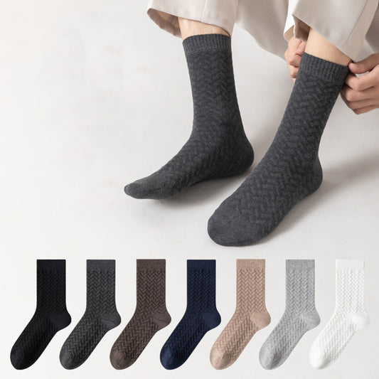 Chaussettes quart de coton pur (3 paires) - image 0