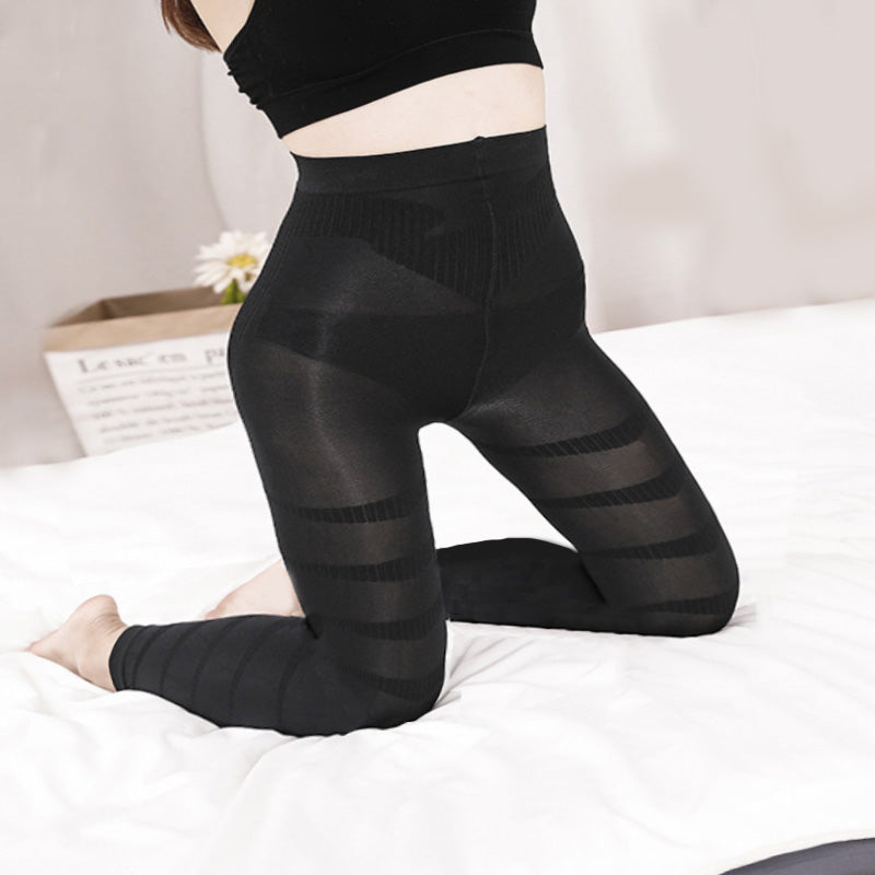 Collants de compression sans pieds en spirale grande taille (3 paires) - image 2