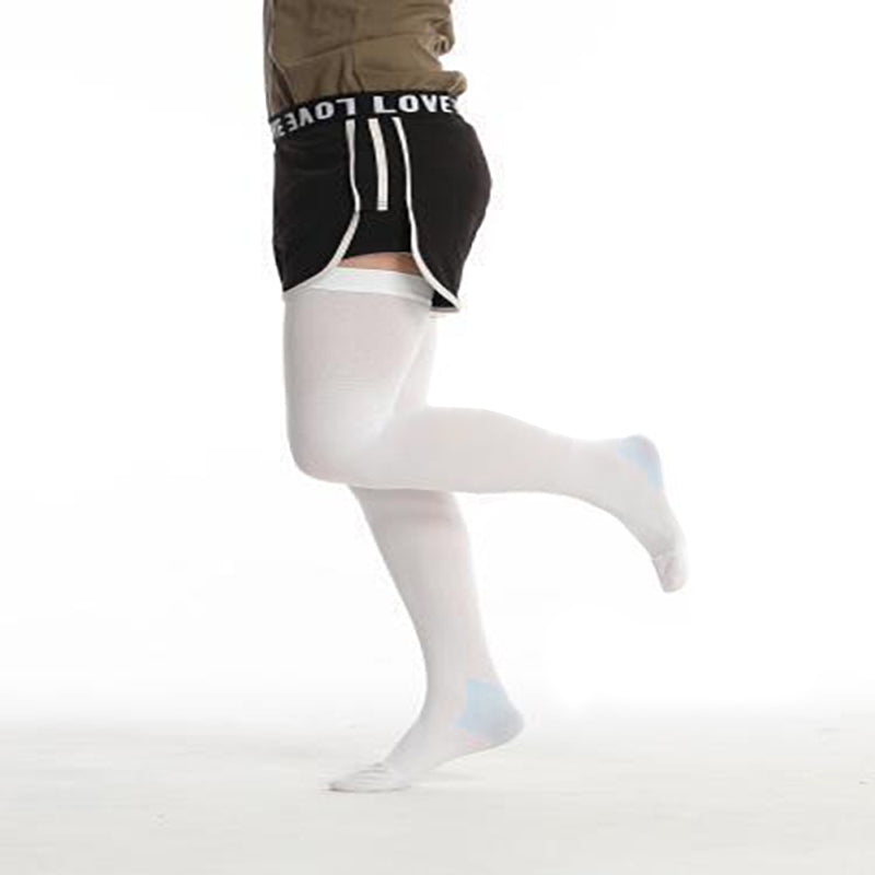 Chaussettes de compression hautes blanches grande taille - image 7