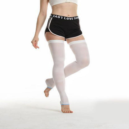 Chaussettes de compression hautes blanches grande taille - image 10
