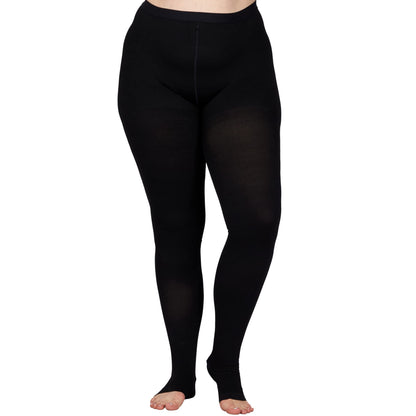 Collants de compression médicaux sans orteils grande taille (15-20 mmHg) - Noir - 4XL - image 1
