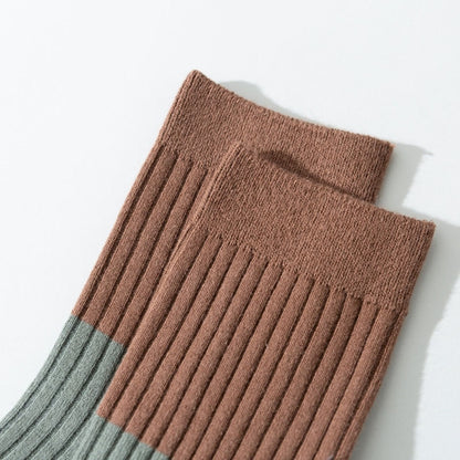 Chaussettes courtes contrastées grande taille (5 paires)