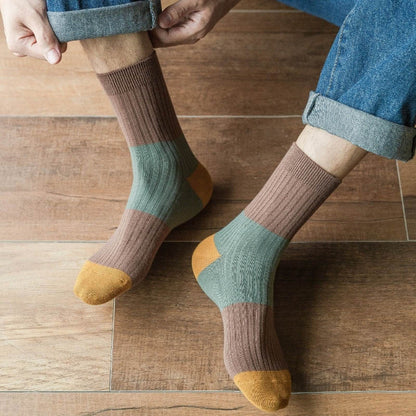 Chaussettes contrastées (5 paires) - image 4