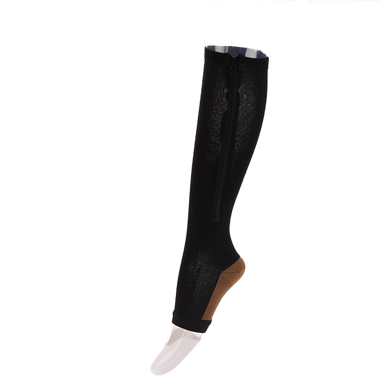 Chaussettes de compression sans orteils grande taille (3 paires) - Noir - S/M - image 1