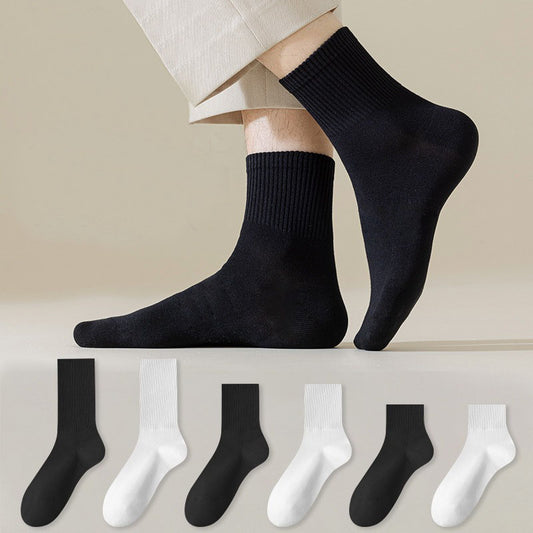 Chaussettes souples de couleur unie grande taille (6 paires)