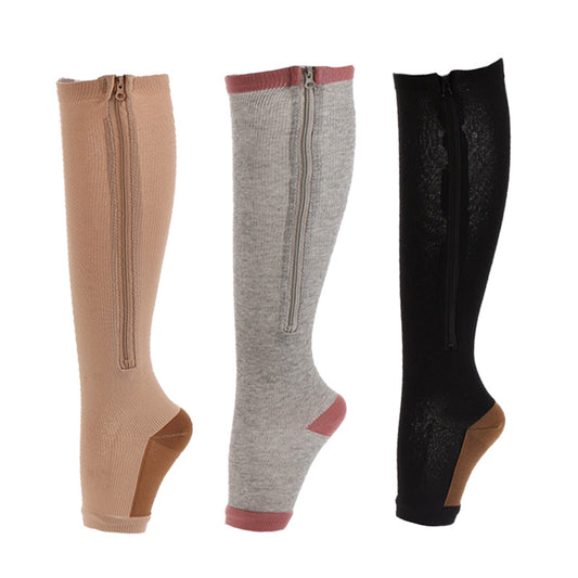 Chaussettes de compression sans orteils grande taille (3 paires) - Multicolore - S/M - image 0