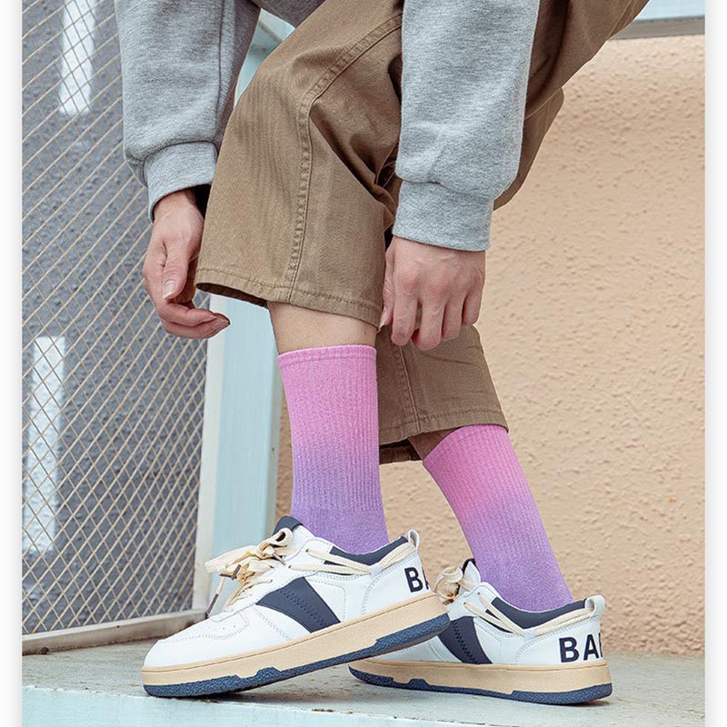 Chaussettes courtes Plusock Fashion à dégradé de couleurs (5 paires) - image 1