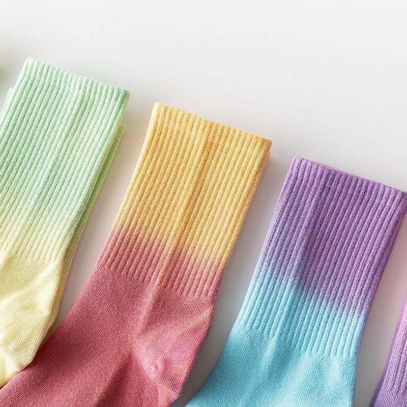 Chaussettes courtes Plusock Fashion à dégradé de couleurs (5 paires) - image 4