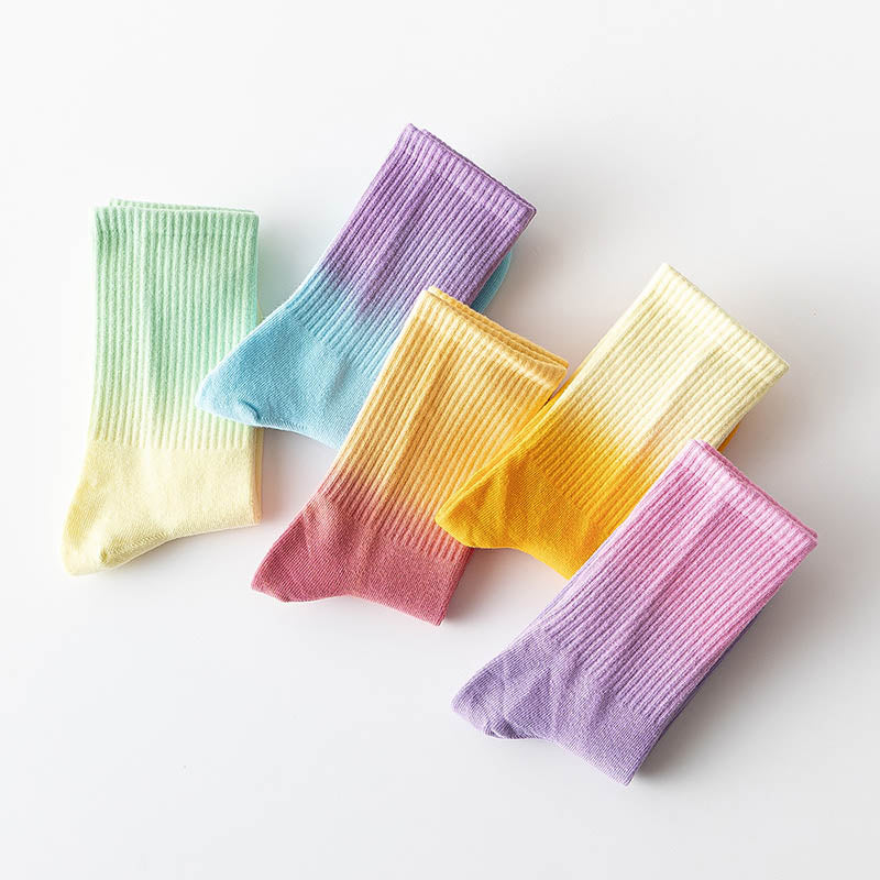 Chaussettes courtes dégradées tendance (5 paires) - image 12