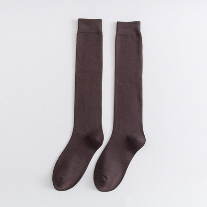 Chaussettes hautes élastiques (3 paires) - Café - EU39-45 (US6-11) - image 17