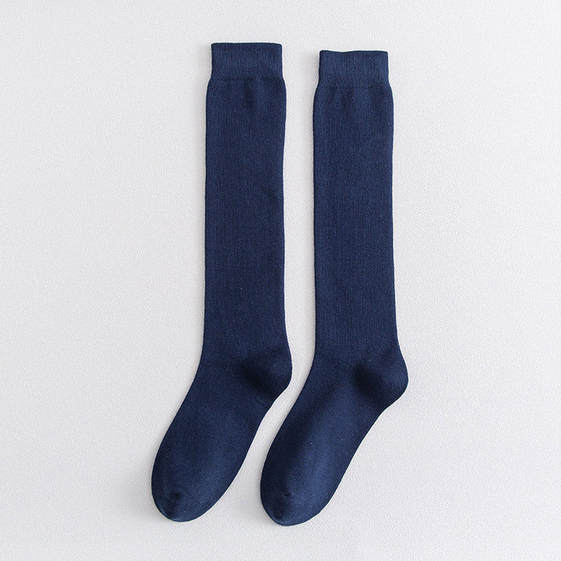 Chaussettes hautes élastiques (3 paires) - Bleu marine - EU39-45 (US6-11) - image 16