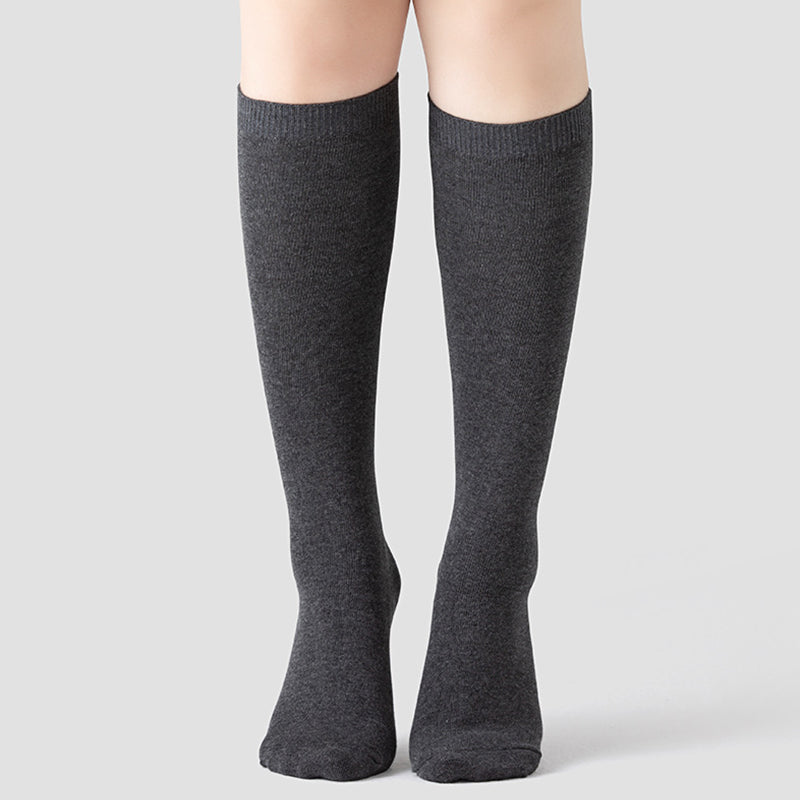 Chaussettes hautes douces pour la peau (2 paires) - Gris - Convient aux personnes de 88 à 220 lb - image 2