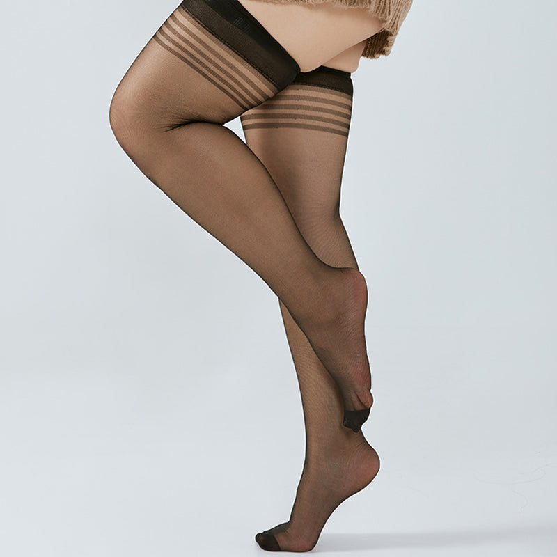 Chaussettes hautes transparentes (4 paires) - image 2