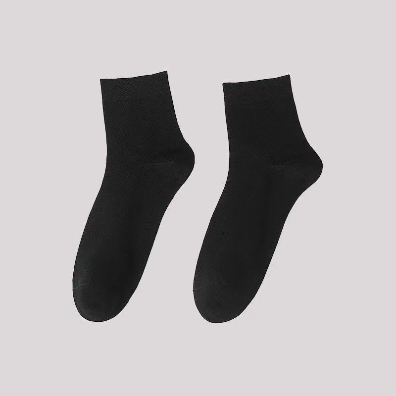 Chaussettes basses décontractées de couleur unie (5 paires) - Noir - EU42-48 (US8.5-13) - image 6