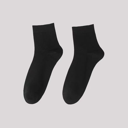 Chaussettes basses décontractées de couleur unie (5 paires) - Noir - EU42-48 (US8.5-13) - image 6
