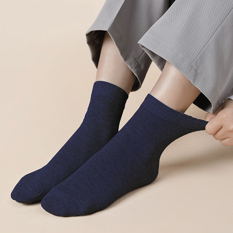 Chaussettes basses décontractées de couleur unie (5 paires) - image 1