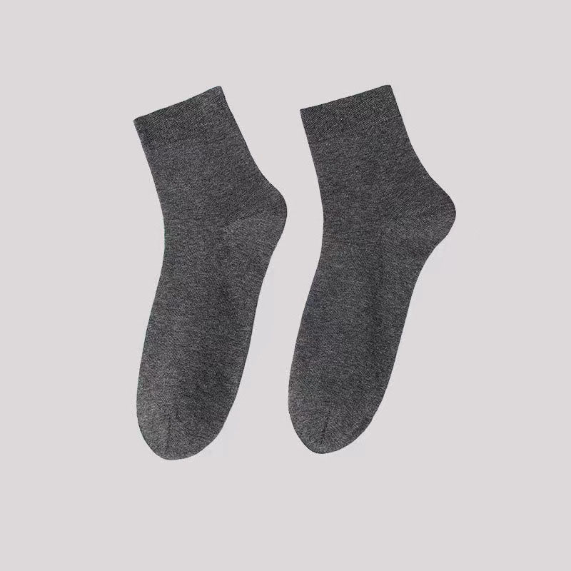 Chaussettes basses décontractées de couleur unie (5 paires) - Gris foncé - EU42-48 (US8.5-13) - image 7