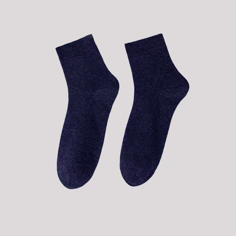 Chaussettes basses décontractées de couleur unie (5 paires) - Bleu marine - EU42-48 (US8.5-13) - image 9