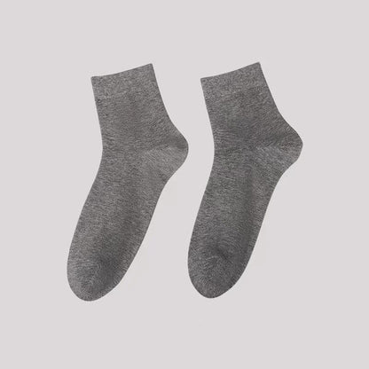 Chaussettes basses décontractées de couleur unie (5 paires) - Gris clair - EU42-48 (US8.5-13) - image 8