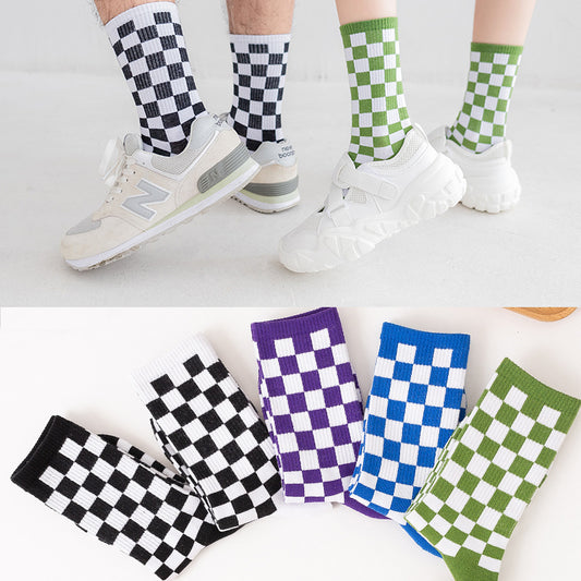 Chaussettes à carreaux grande taille (6 paires)
