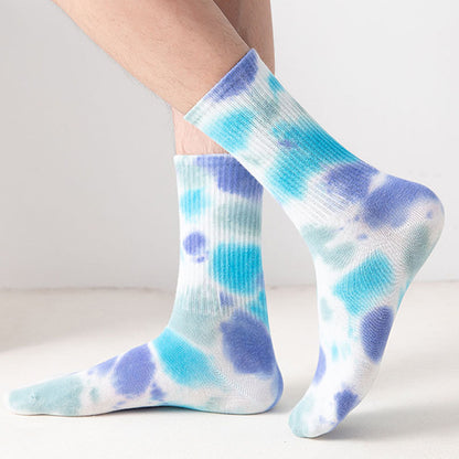 Chaussettes courtes tie-dye grande taille (5 paires)