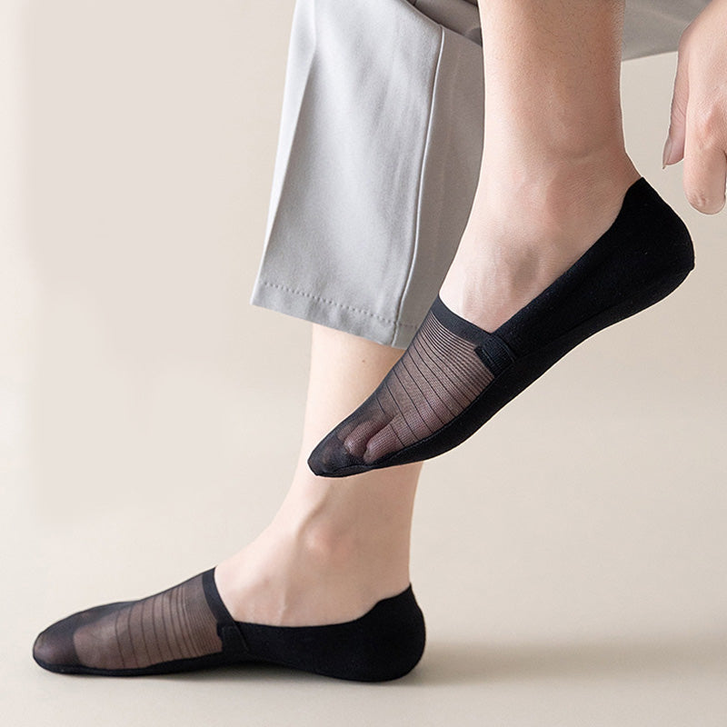 Chaussettes invisibles en soie glacée (5 paires) - image 2