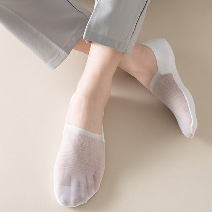 Chaussettes invisibles en soie glacée (5 paires) - image 5