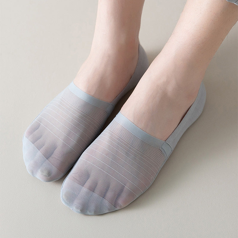 Chaussettes invisibles en soie glacée (5 paires) - image 6