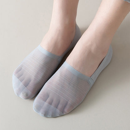 Chaussettes invisibles en soie glacée (5 paires) - image 6