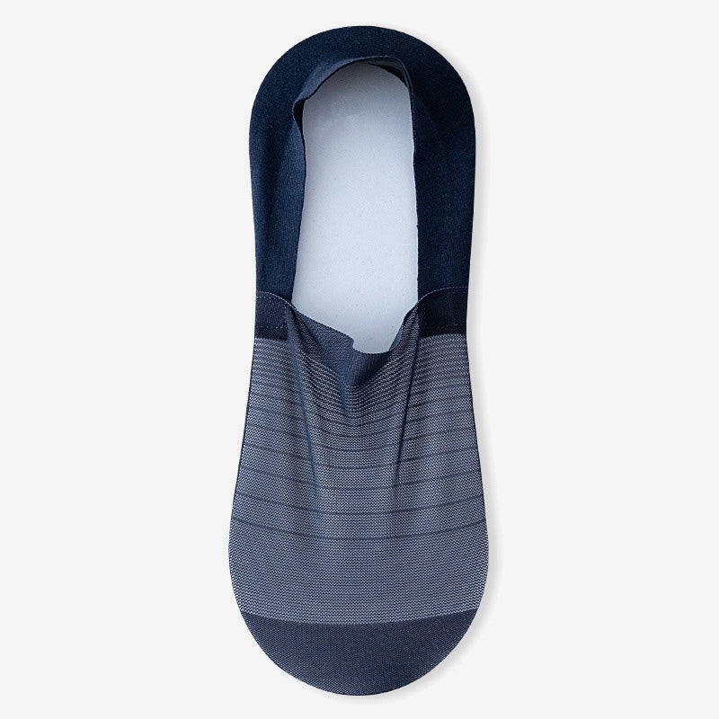 Chaussettes invisibles en soie glacée (5 paires) - Bleu marine - EU38-43 (US5-9) - image 11