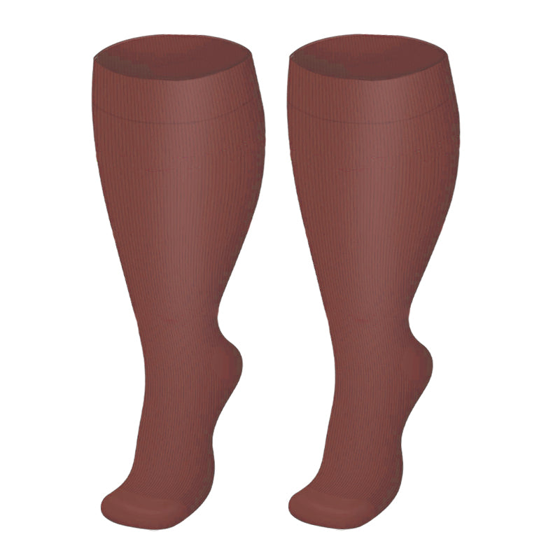 Chaussettes de compression roses grande taille (3 paires)