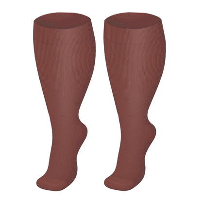 Chaussettes de compression roses grande taille (3 paires) - Vin - 4XL - image 6
