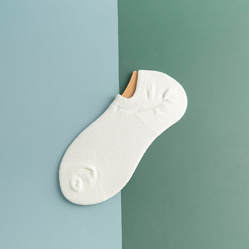 Chaussettes de cheville antidérapantes en silicone Plusock Mesh (11 paires) - Blanc - EU44-50 (US10-15) - image 13