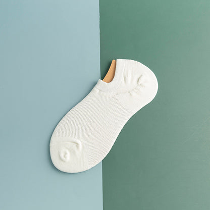 Chaussettes de cheville antidérapantes en silicone Plusock Mesh (11 paires) - Blanc - EU44-50 (US10-15) - image 13