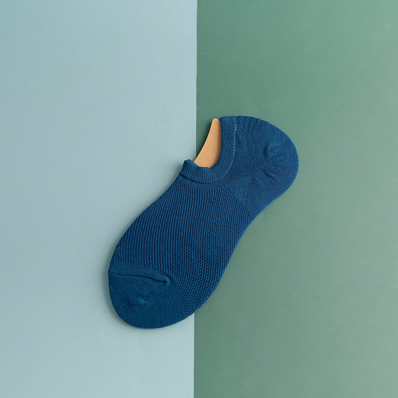 Chaussettes de cheville antidérapantes en silicone et maille (11 paires) - Bleu - EU44-50 (US10-15) - image 14