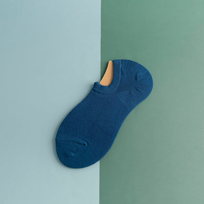 Chaussettes de cheville antidérapantes en silicone et maille (11 paires) - Bleu - EU44-50 (US10-15) - image 14