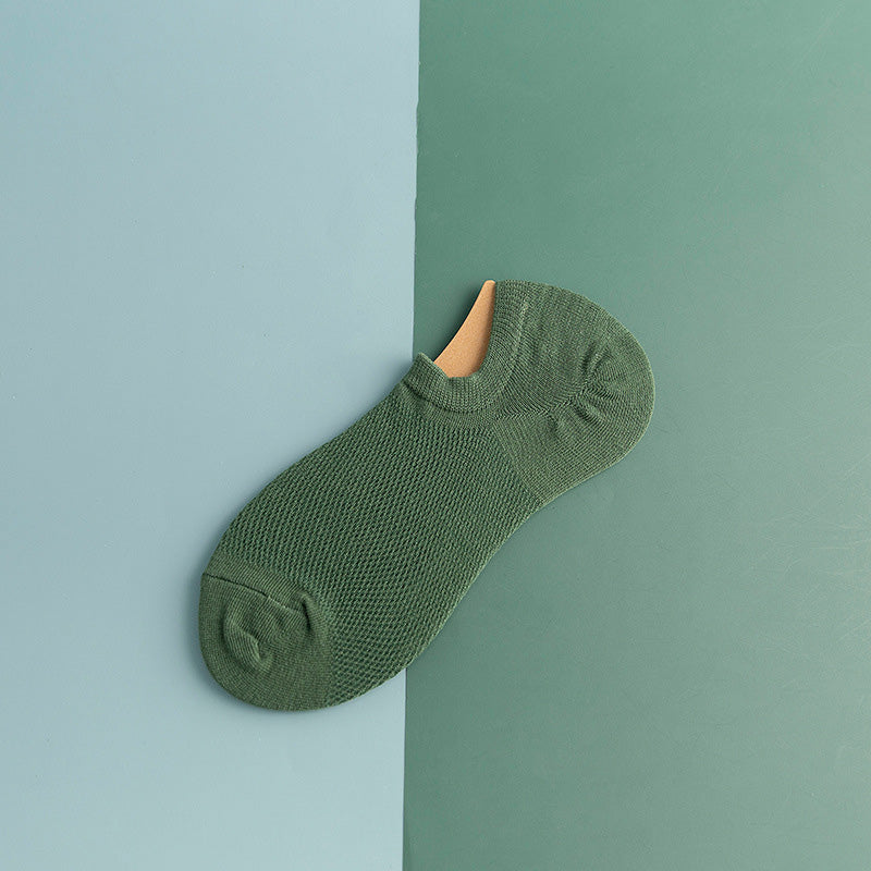 Chaussettes de cheville antidérapantes en silicone et maille (11 paires) - Vert - EU44-50 (US10-15) - image 16