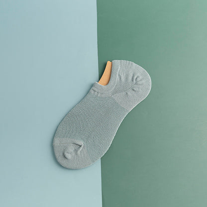 Chaussettes de cheville antidérapantes en silicone et maille (11 paires) - Bleu clair - EU44-50 (US10-15) - image 17