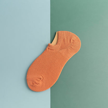 Chaussettes de cheville antidérapantes en silicone et maille (11 paires) - Orange - EU44-50 (US10-15) - image 19
