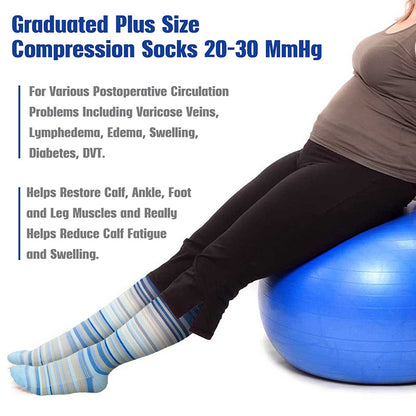 Chaussettes de compression tendance grande taille (3 paires) - image 5