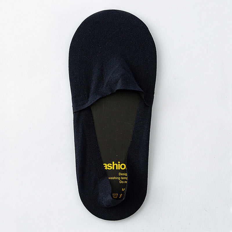 Chaussettes invisibles en silicone anti-perforation (5 paires) - Bleu marine - EU42-48 (US8.5-13) - image 6