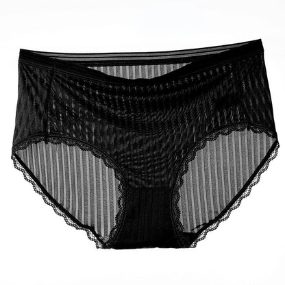 Culottes respirantes en soie glacée (paquet de 5) - Noir - 4XL - image 1