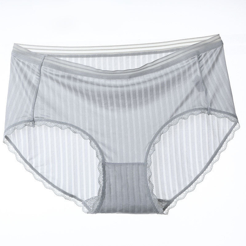 Culottes respirantes en soie glacée (paquet de 5) - Gris clair - 4XL - image 5