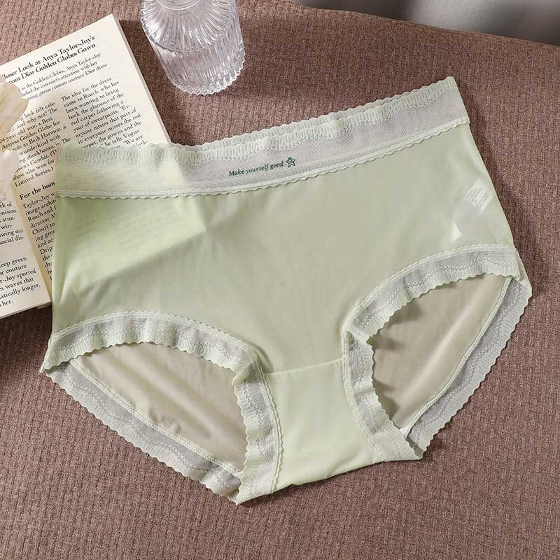 Culottes en soie glacée ultra-minces (paquet de 3) - Vert clair - 3XL - image 7