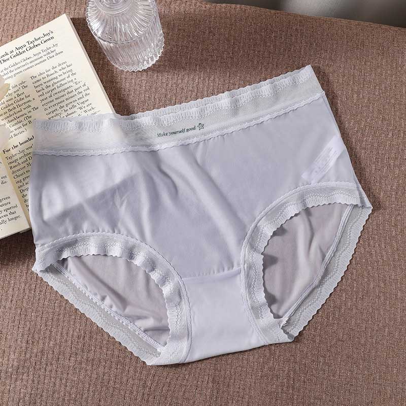 Culottes en soie glacée ultra-minces (paquet de 3) - Bleu clair - 3XL - image 11