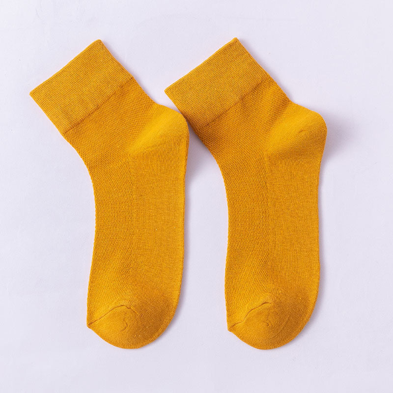 Chaussettes courtes Plusock unies, hypoallergéniques (10 paires) - Jaune vif - EU36-38 (US3-5) - image 20