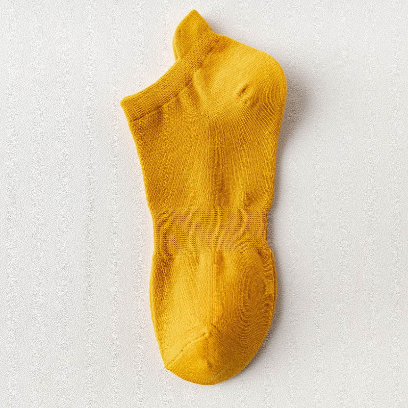 Chaussettes montantes en maille quatre saisons (10 paires) - Jaune vif - EU36-38 (US3-5) - image 12